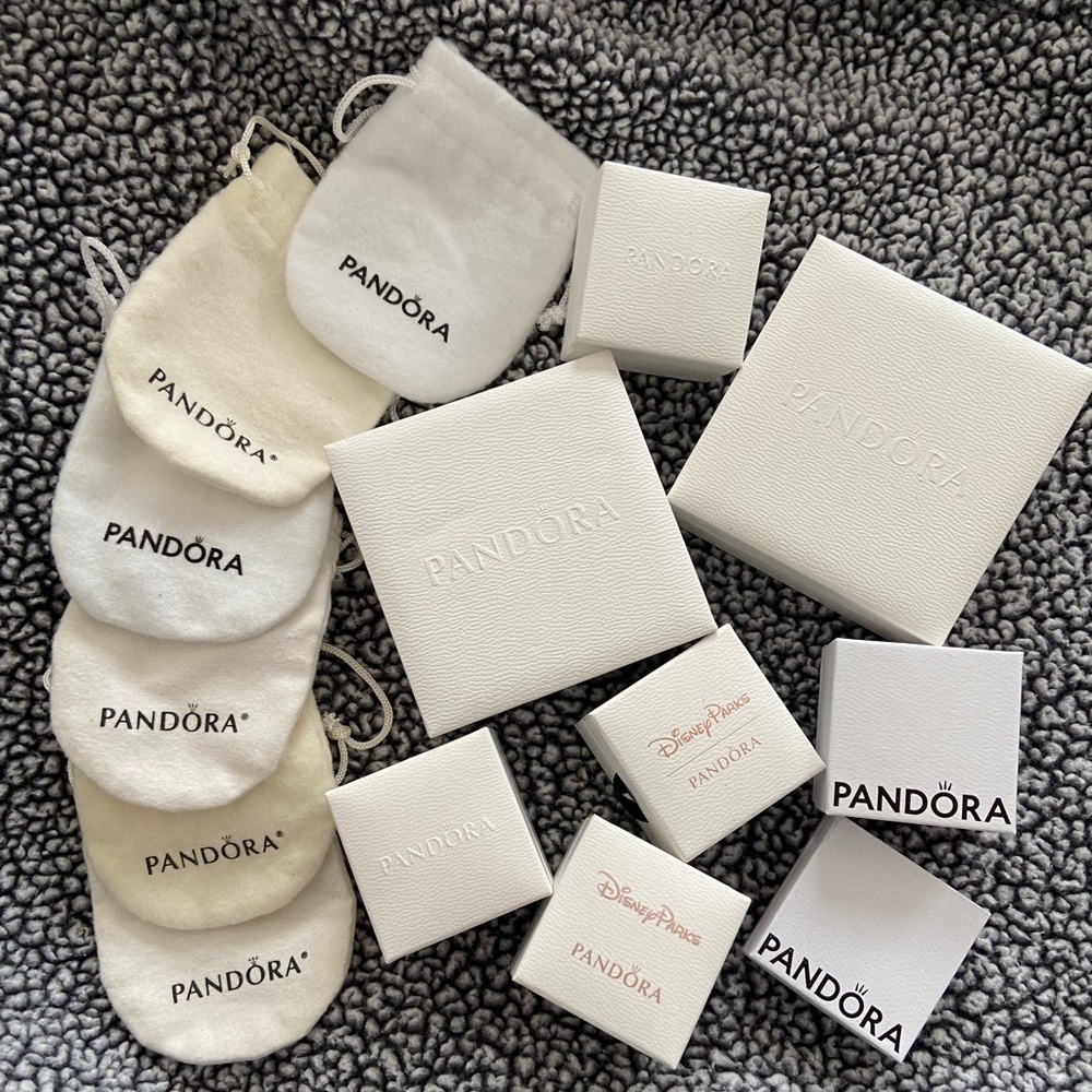Lot of Pandora bags and boxes